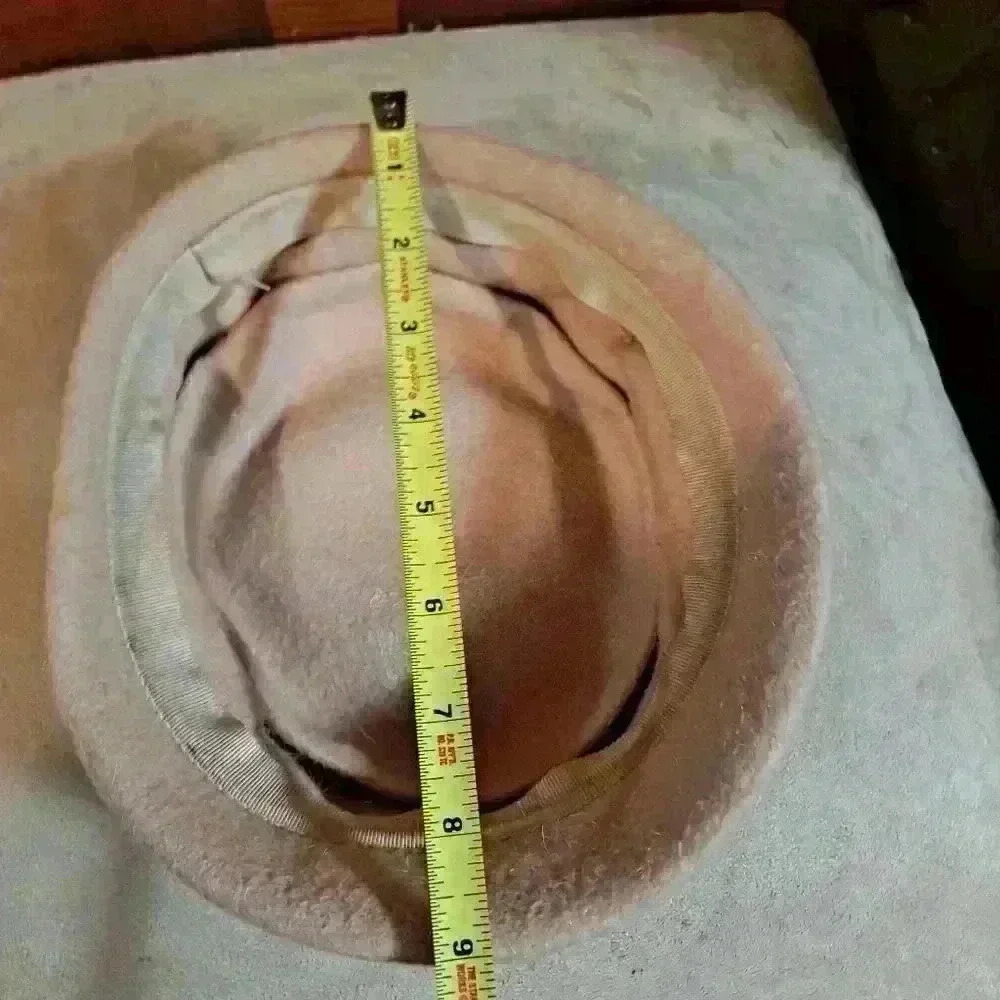 Vintage Women's Ladies Brushed Felt Hat‎ Bow - Picture 5 of 7